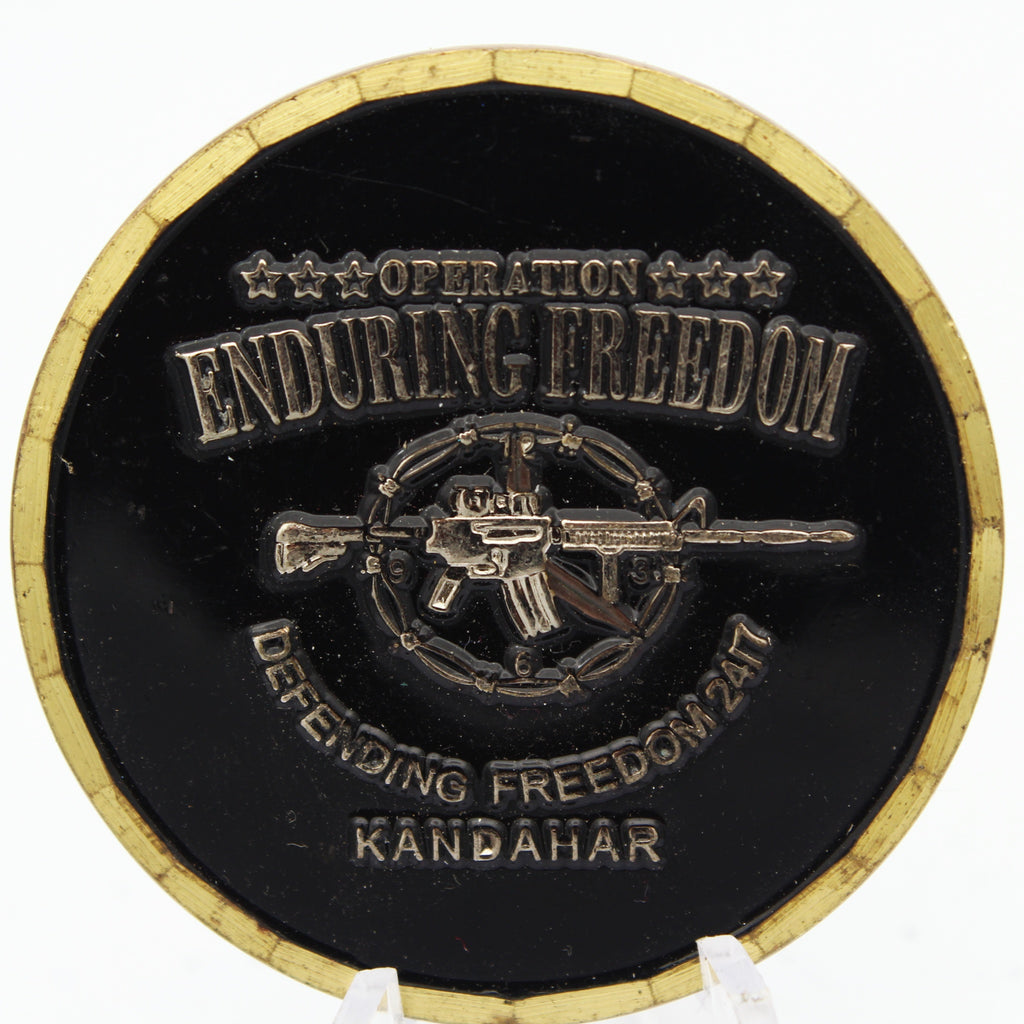 Operation Enduring Freedom Veteran OEF Kandahar Challenge Coin 1.75" Copper Pre-Owned