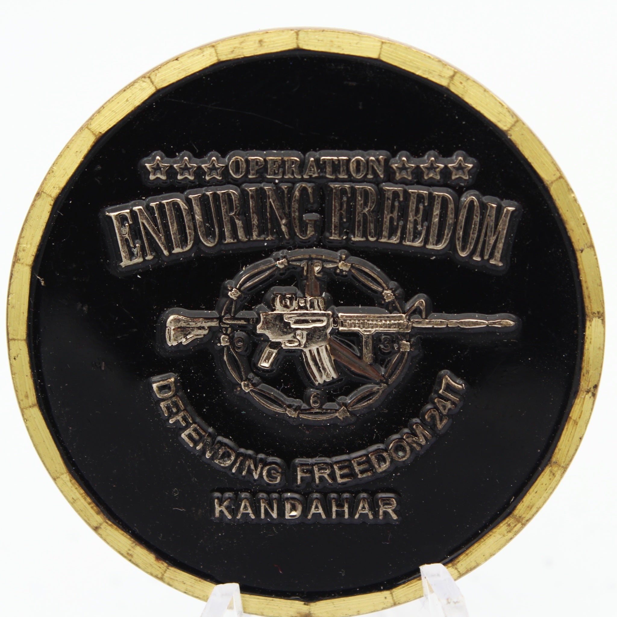 Operation Enduring Freedom Veteran OEF Kandahar Challenge Coin 1.75" Copper Pre-Owned