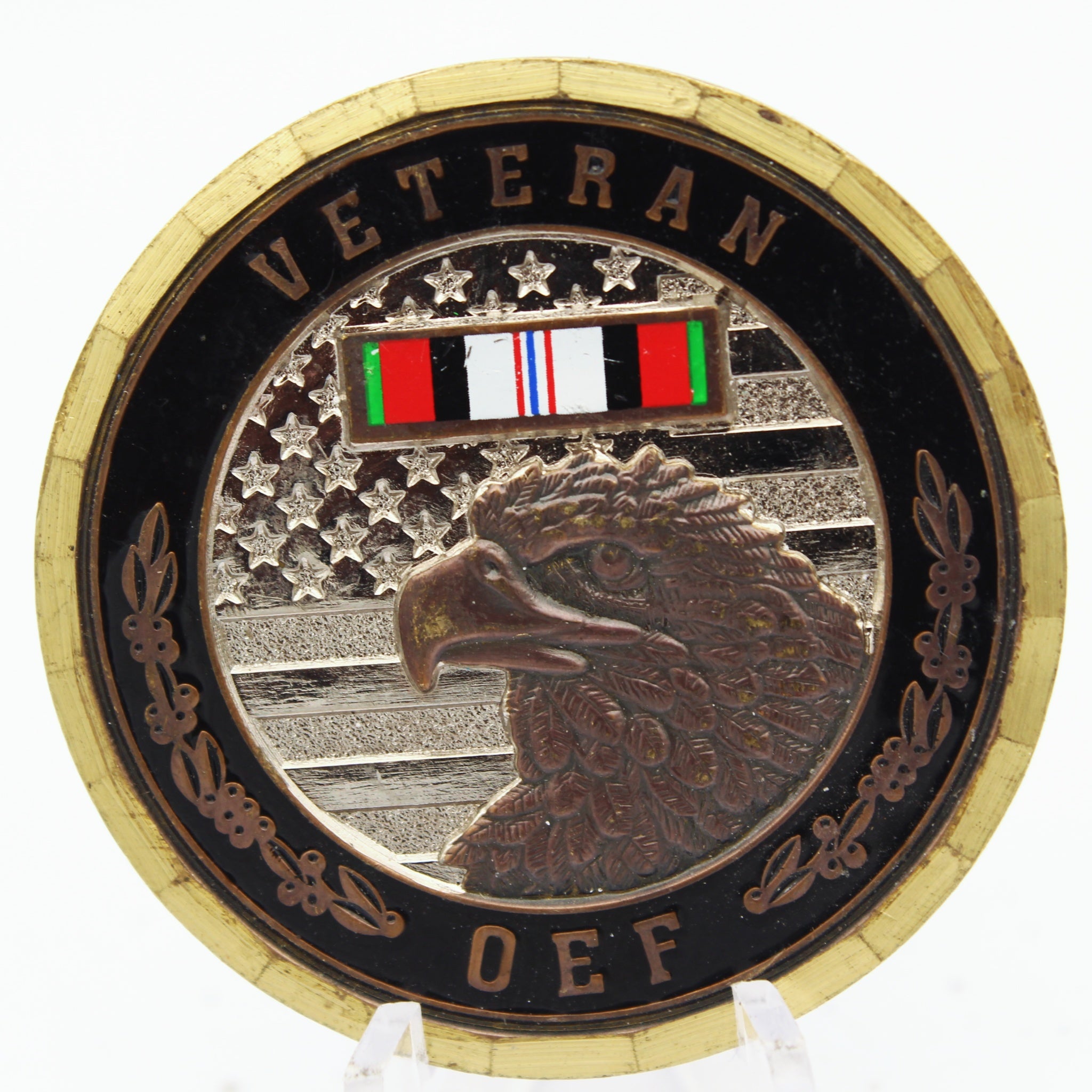 Operation Enduring Freedom Veteran OEF Kandahar Challenge Coin 1.75" Copper Pre-Owned