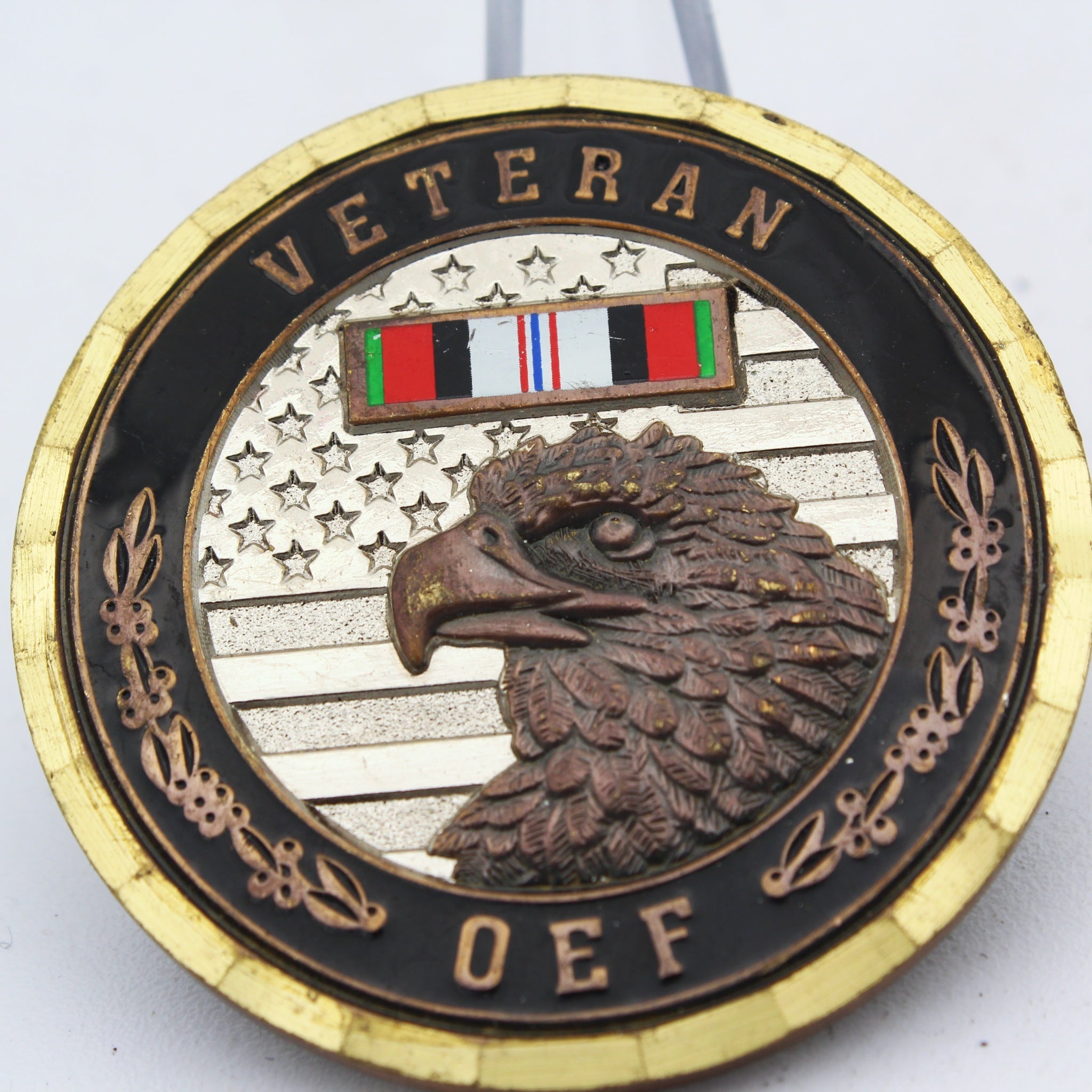 Operation Enduring Freedom Veteran OEF Kandahar Challenge Coin 1.75" Copper Pre-Owned