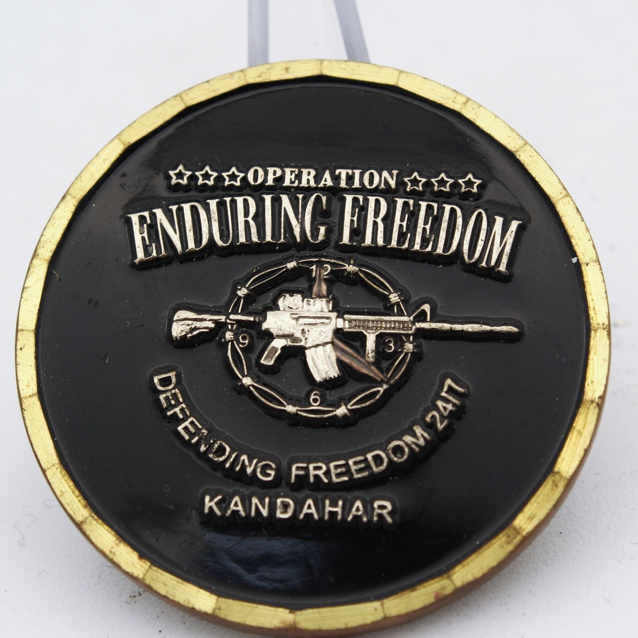Operation Enduring Freedom Veteran OEF Kandahar Challenge Coin 1.75" Copper Pre-Owned