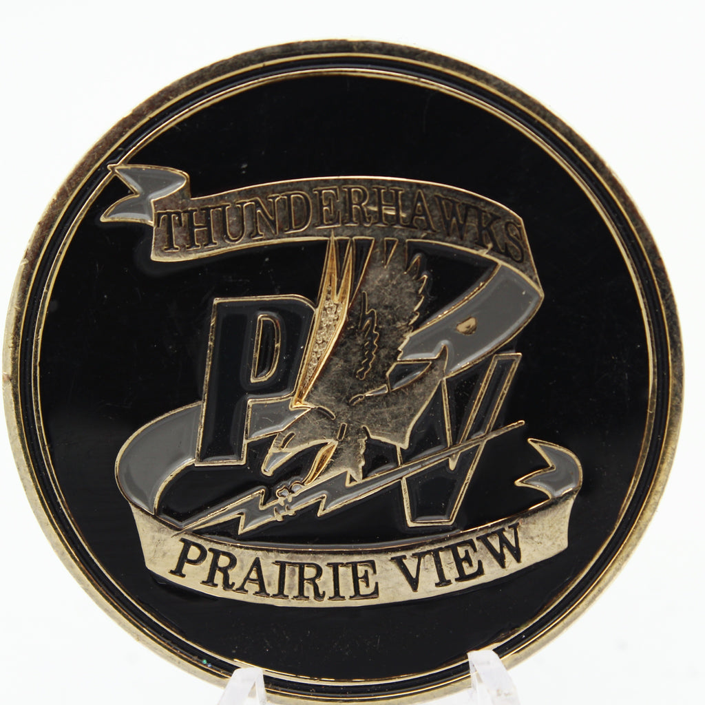 Prairie View Thunderhawks PVHS Challenge Coin 1.75" Copper Pre-Owned