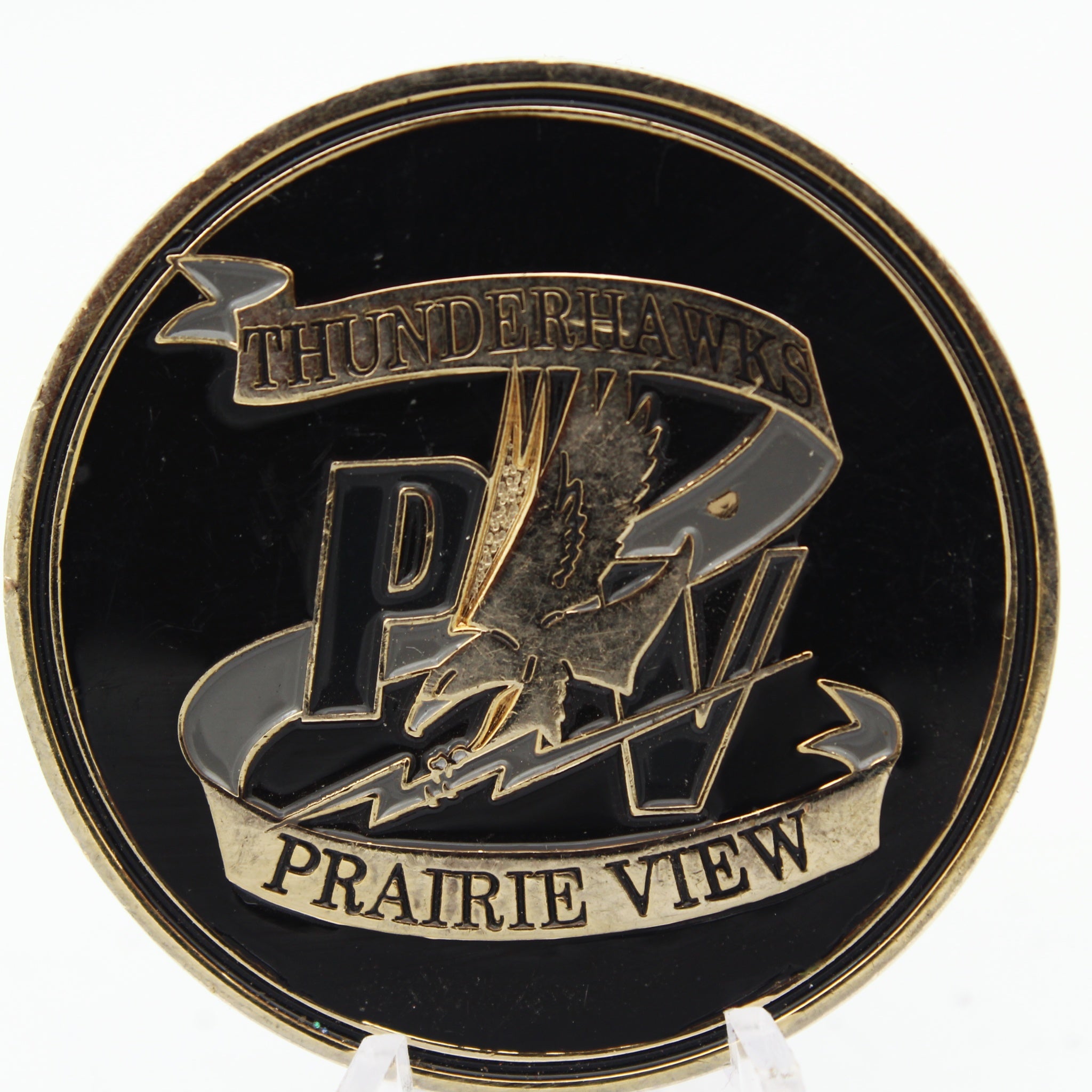 Prairie View Thunderhawks PVHS Challenge Coin 1.75" Copper Pre-Owned
