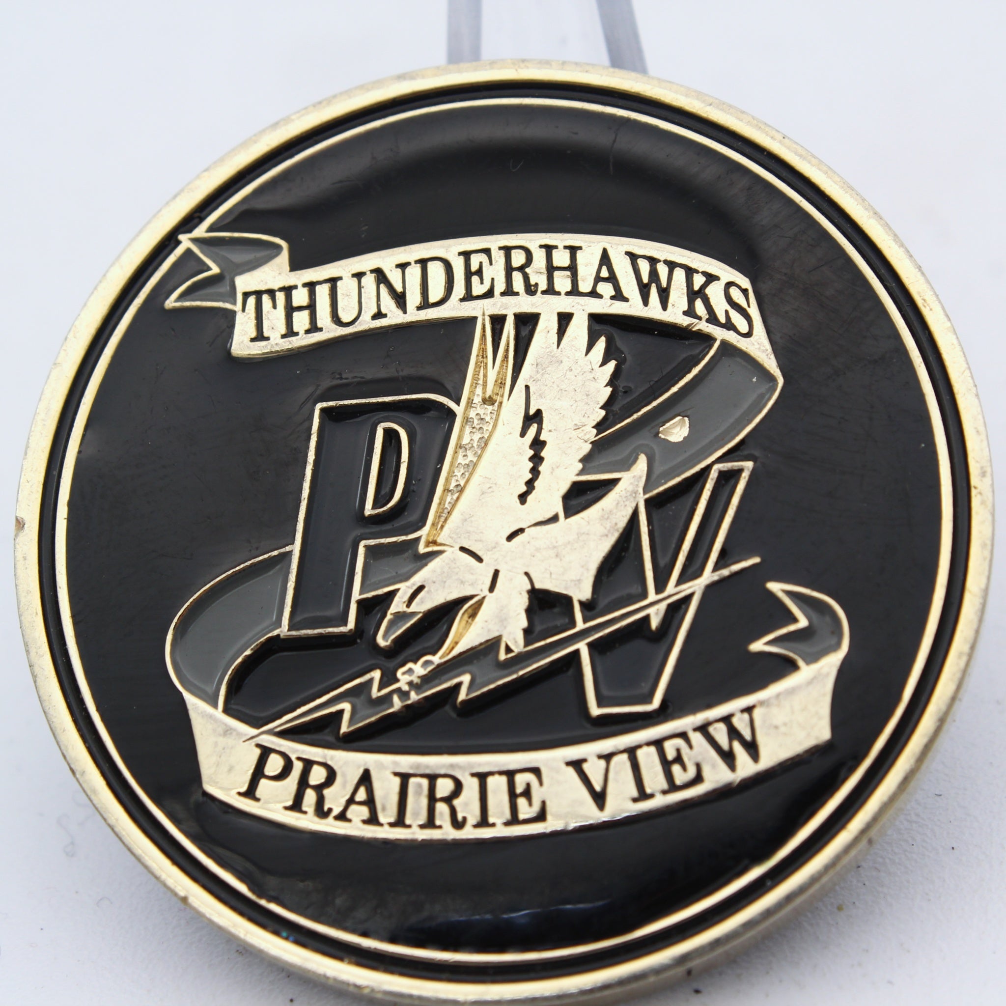 Prairie View Thunderhawks PVHS Challenge Coin 1.75" Copper Pre-Owned