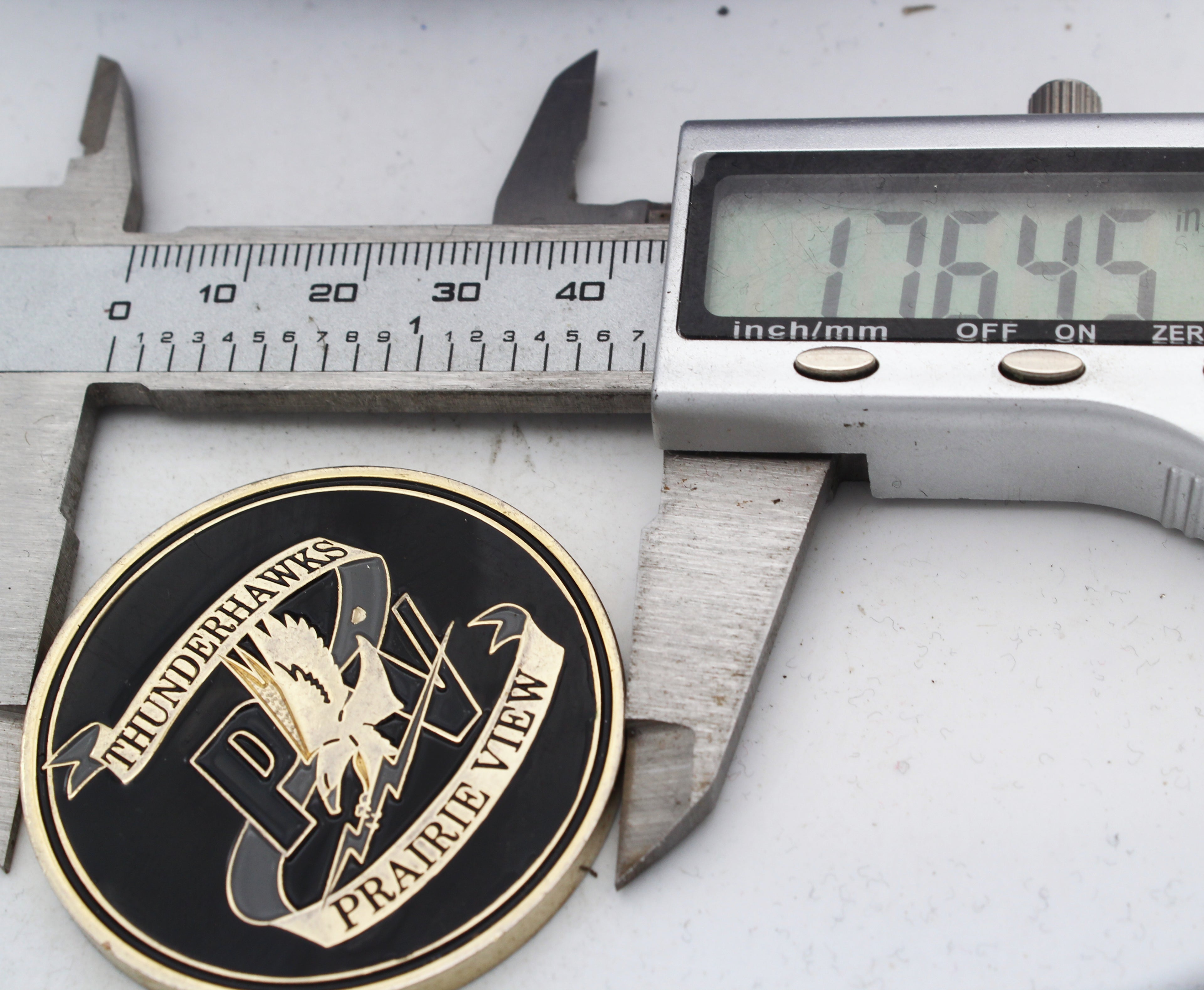 Prairie View Thunderhawks PVHS Challenge Coin 1.75" Copper Pre-Owned