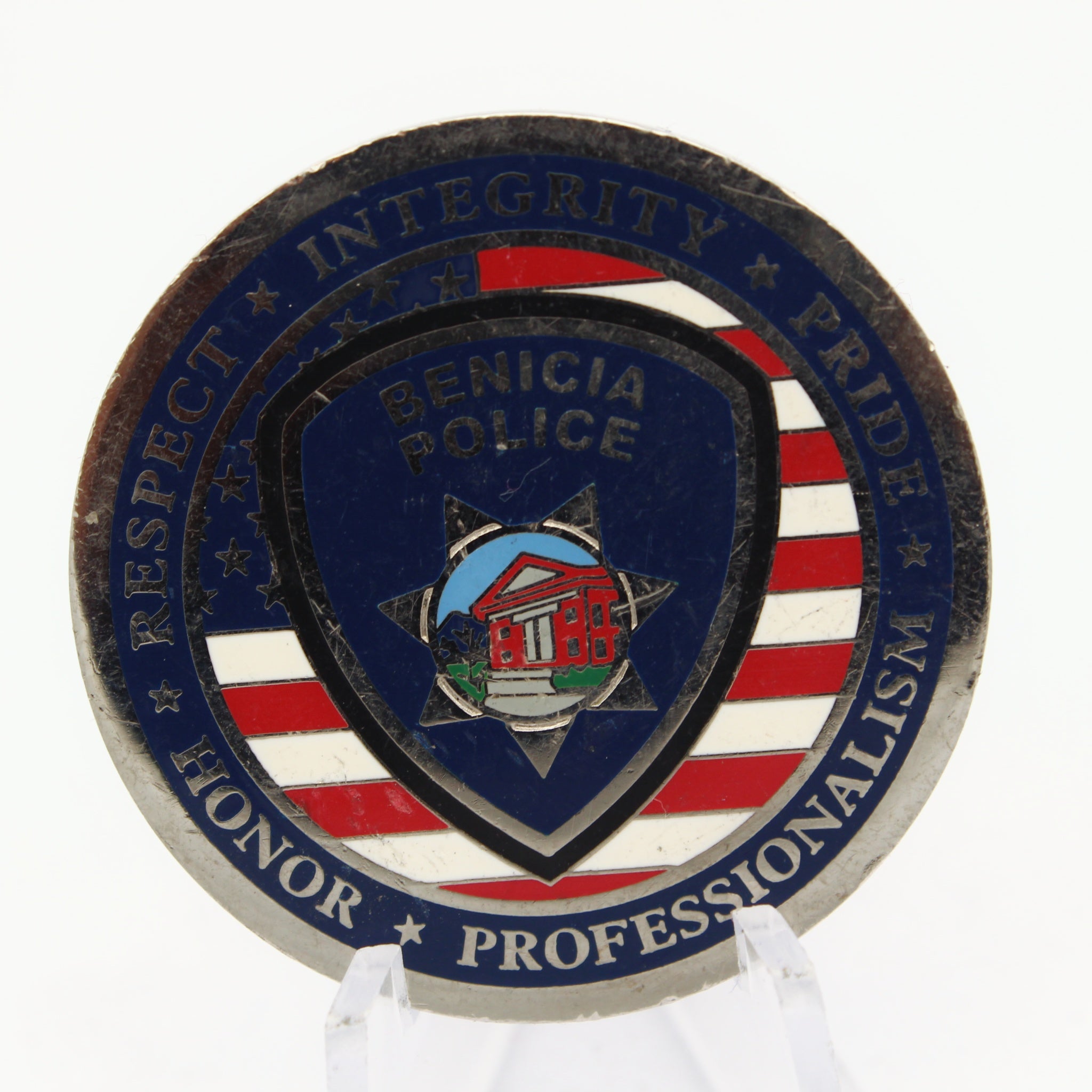 Benicia Police Department Citizen Academy Instructor Challenge Coin 1.5" Copper Pre-Owned