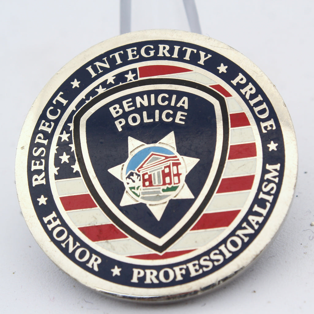 Benicia Police Department Citizen Academy Instructor Challenge Coin 1.5" Copper Pre-Owned