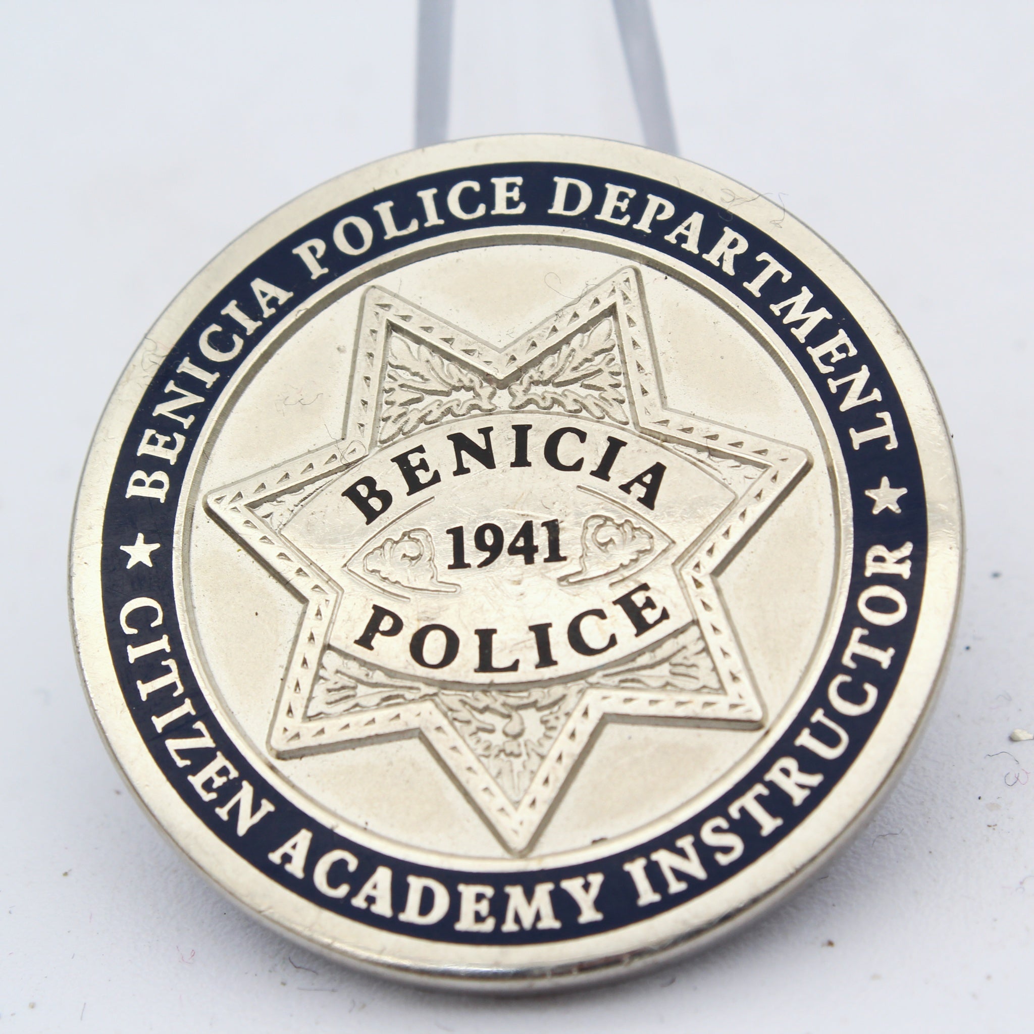 Benicia Police Department Citizen Academy Instructor Challenge Coin 1.5" Copper Pre-Owned