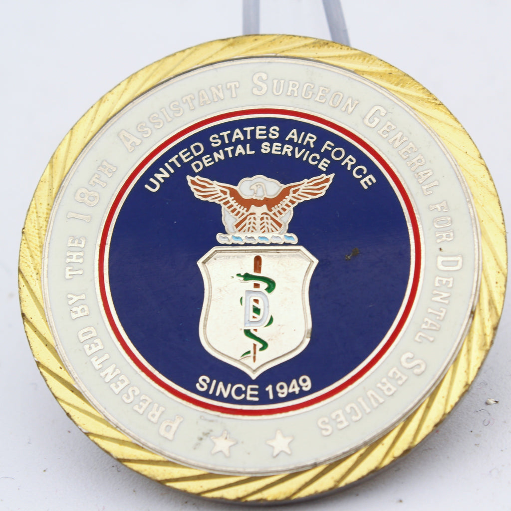 US Air Force Dental Service Major General Gerard A. Caron Challenge Coin 1.75" Copper Pre-Owned