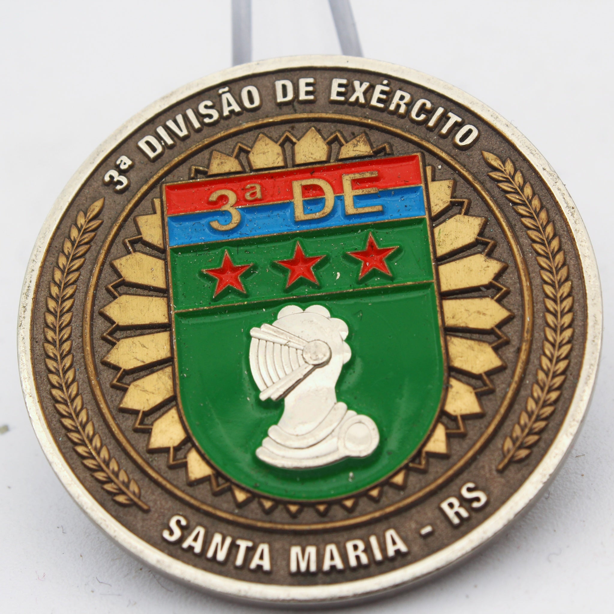 Brazil Army 3rd Army Division Santa Maria RS 110 Years Challenge Coin 1.75" Copper Pre-Owned