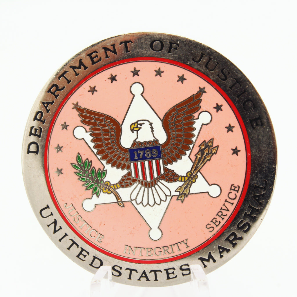 United States Marshals Service DOJ 1.75'' Copper Challenge Coin Collectible Pre-owned