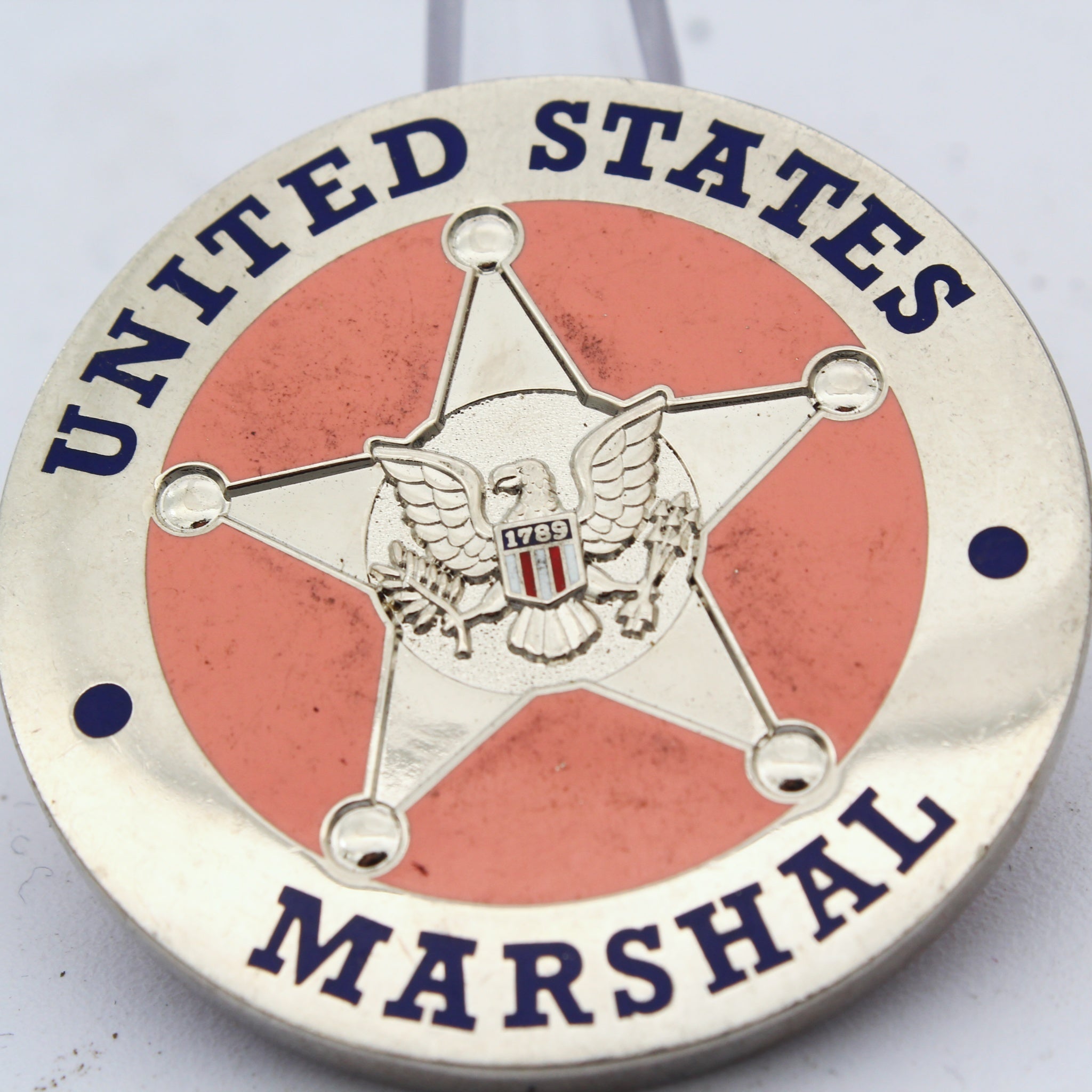 United States Marshals Service DOJ 1.75'' Copper Challenge Coin Collectible Pre-owned