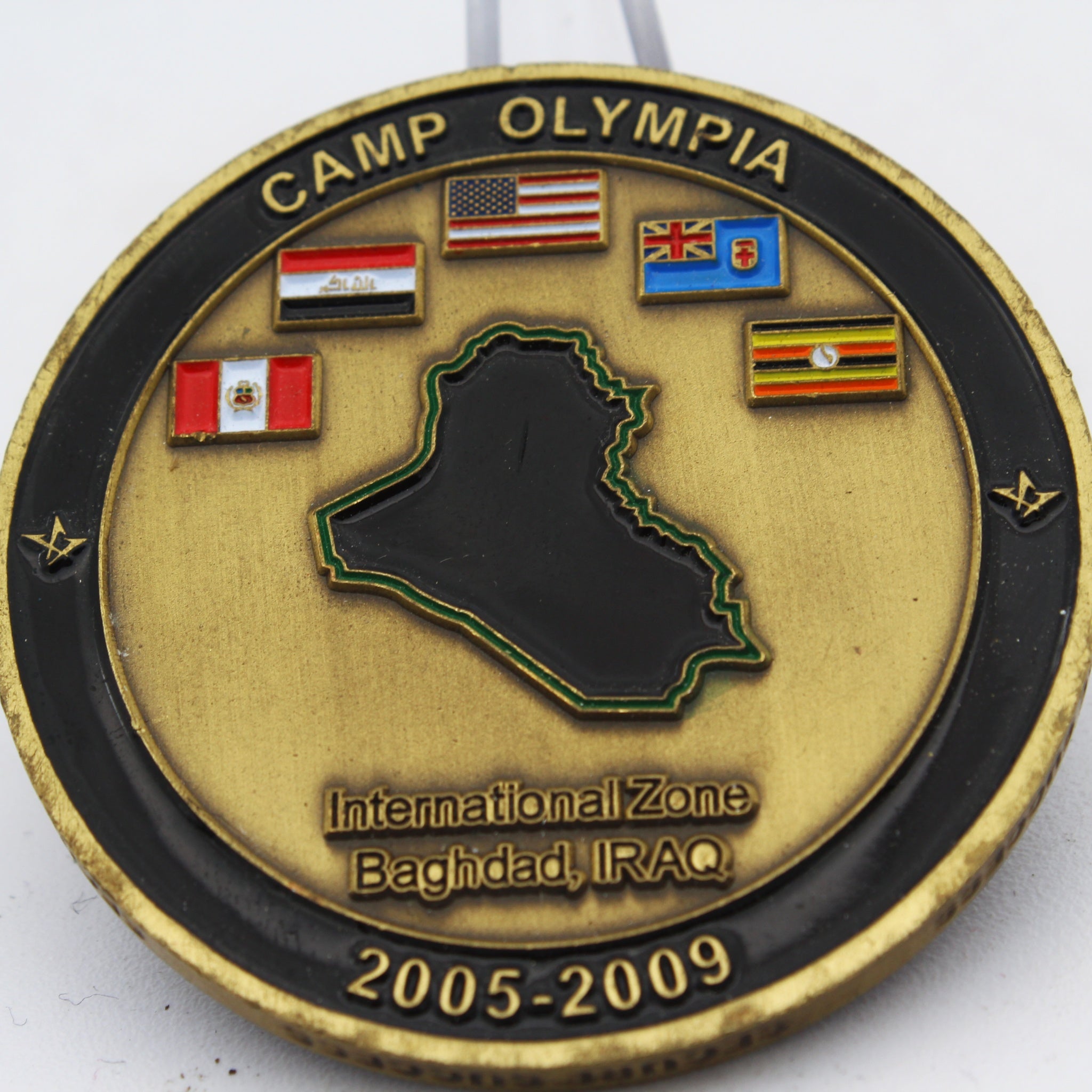 Triple Canopy Camp Olympia Baghdad Iraq 2005-2009 Challenge Coin Pre-owned