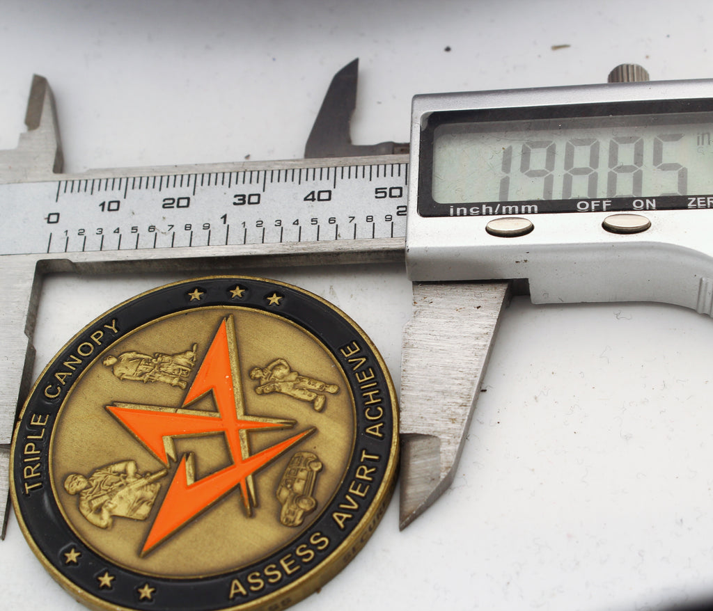 Triple Canopy Camp Olympia Baghdad Iraq 2005-2009 Challenge Coin Pre-owned