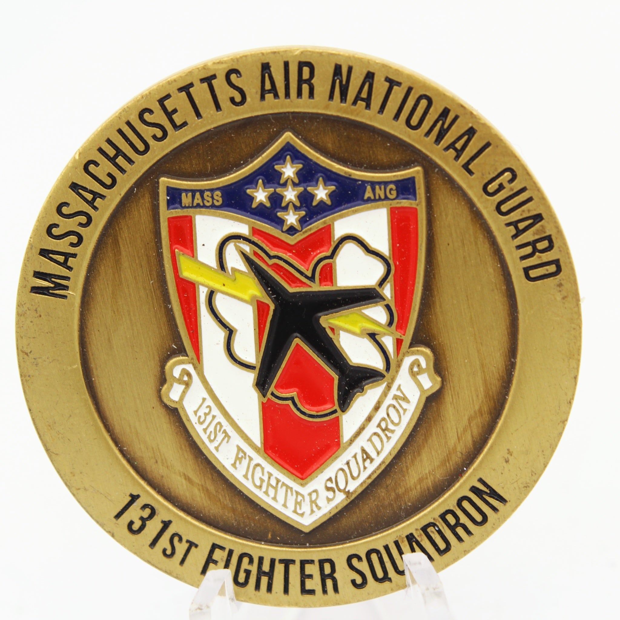 Massachusetts Air National Guard 131st Fighter Squadron F-15 Challenge Coin Pre-owned