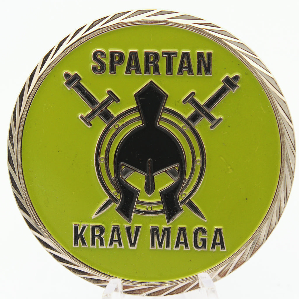 Spartan Krav Maga Contact Combat 2.0'' Copper Challenge Coin Collectible Pre-owned