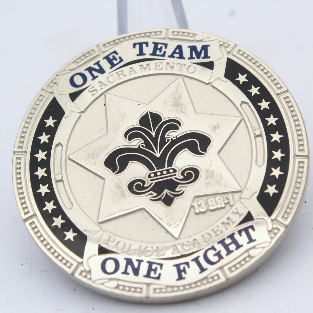Sacramento Police Academy One Team One Fight 2013 Challenge Coin Pre-owned