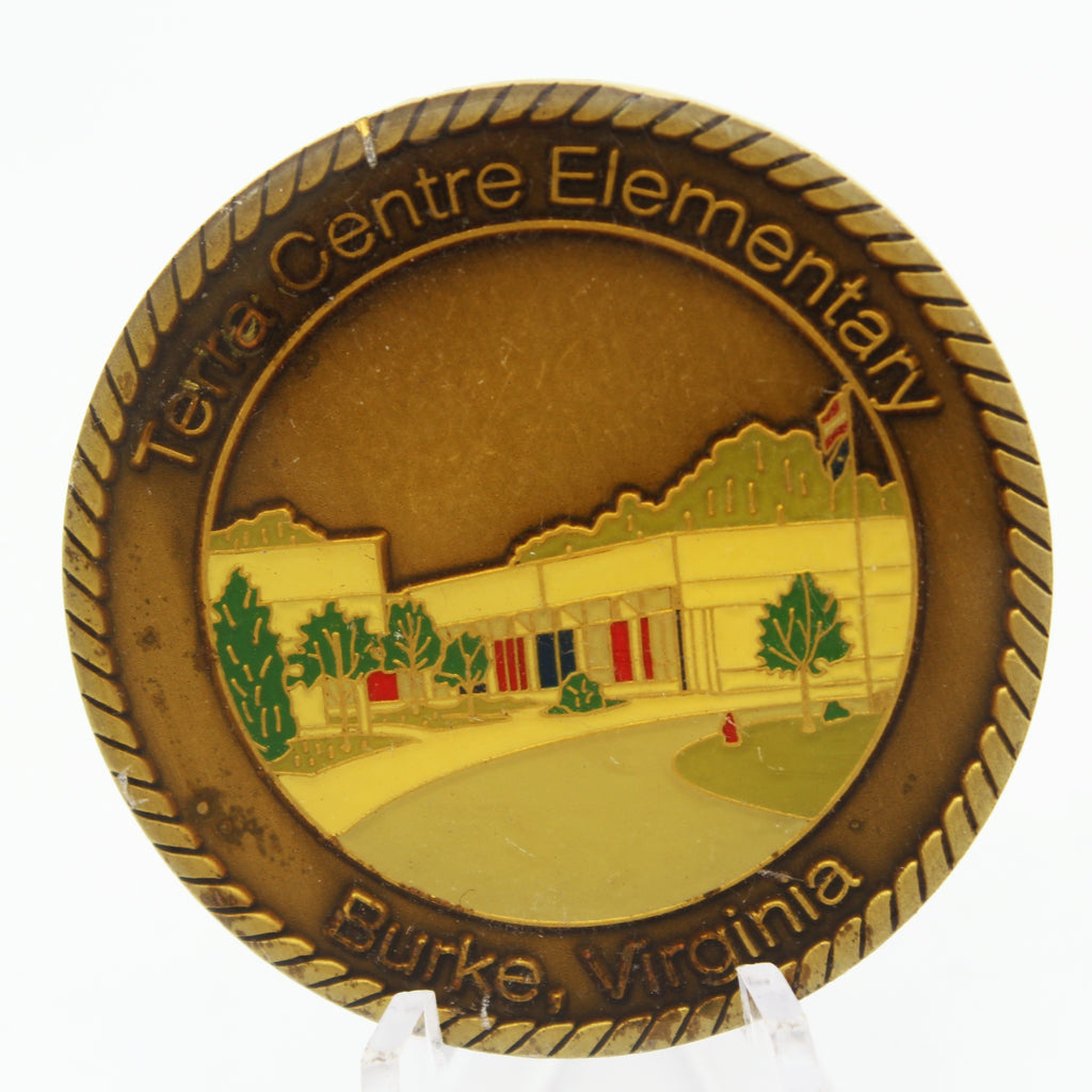 Terra Centre Elementary Burke Virginia Tiger 1.75'' Copper Challenge Coin Pre-owned