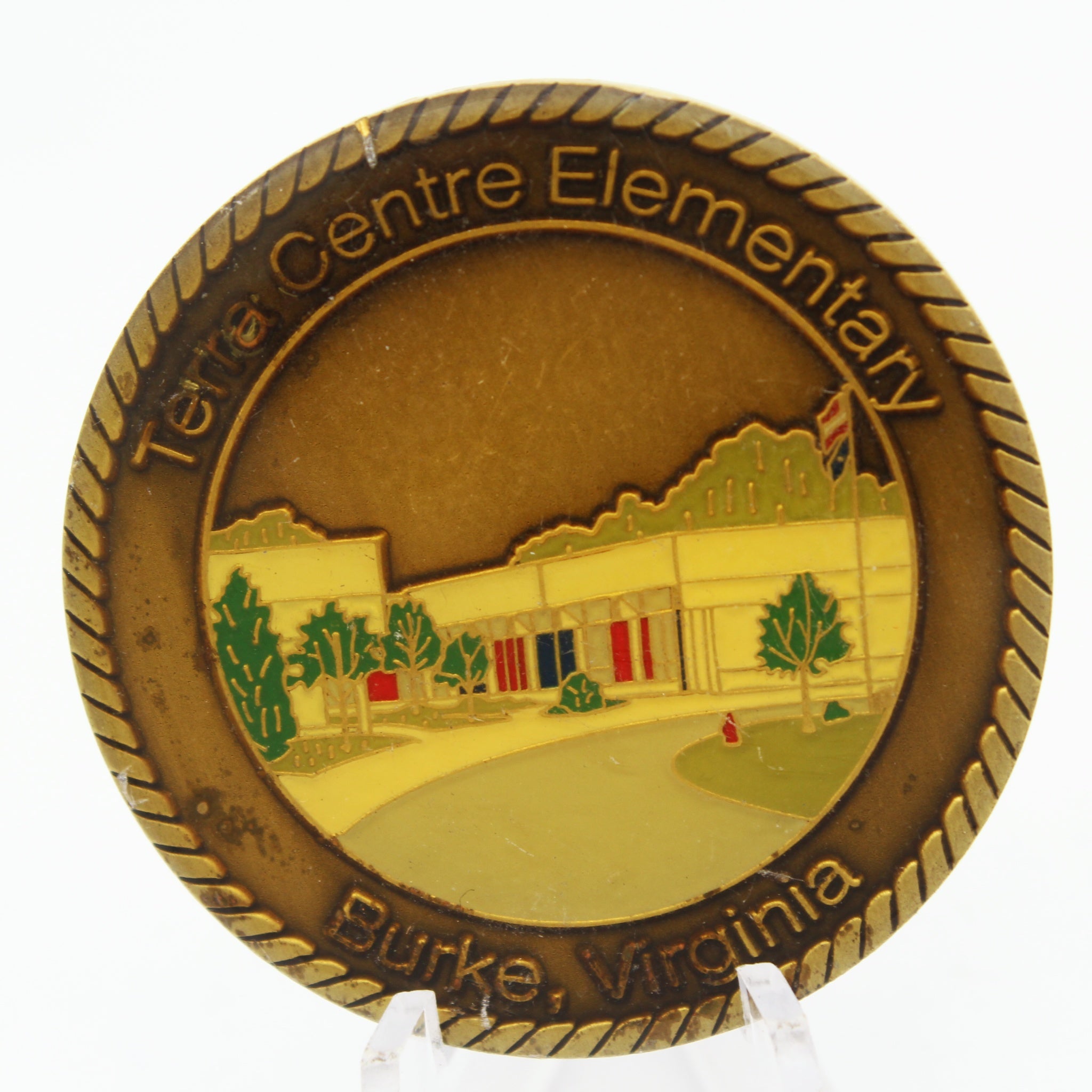 Terra Centre Elementary Burke Virginia Tiger 1.75'' Copper Challenge Coin Pre-owned