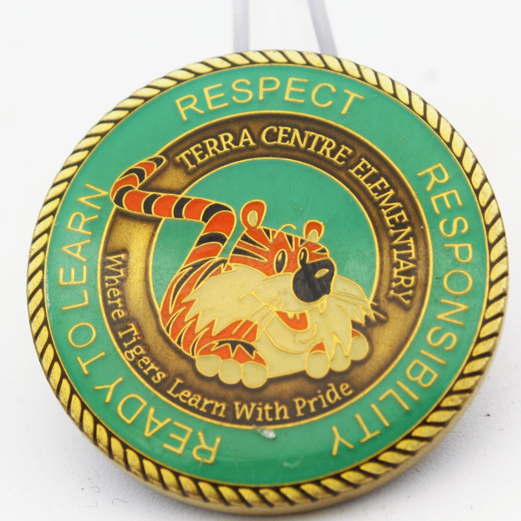 Terra Centre Elementary Burke Virginia Tiger 1.75'' Copper Challenge Coin Pre-owned
