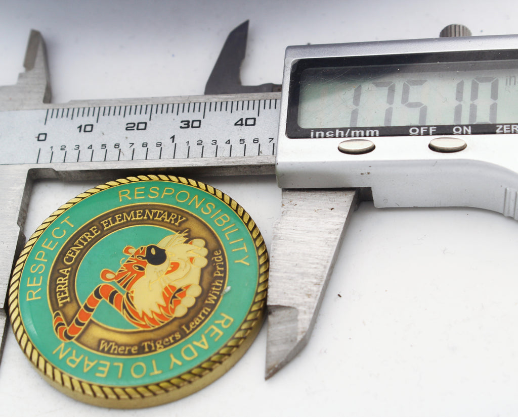 Terra Centre Elementary Burke Virginia Tiger 1.75'' Copper Challenge Coin Pre-owned