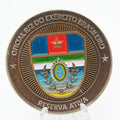 Brazilian Army Oficial R/2 Reserva Ativa 1.75'' Copper Challenge Coin Pre-owned