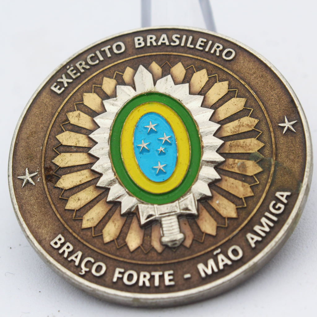 Brazilian Army Oficial R/2 Reserva Ativa 1.75'' Copper Challenge Coin Pre-owned