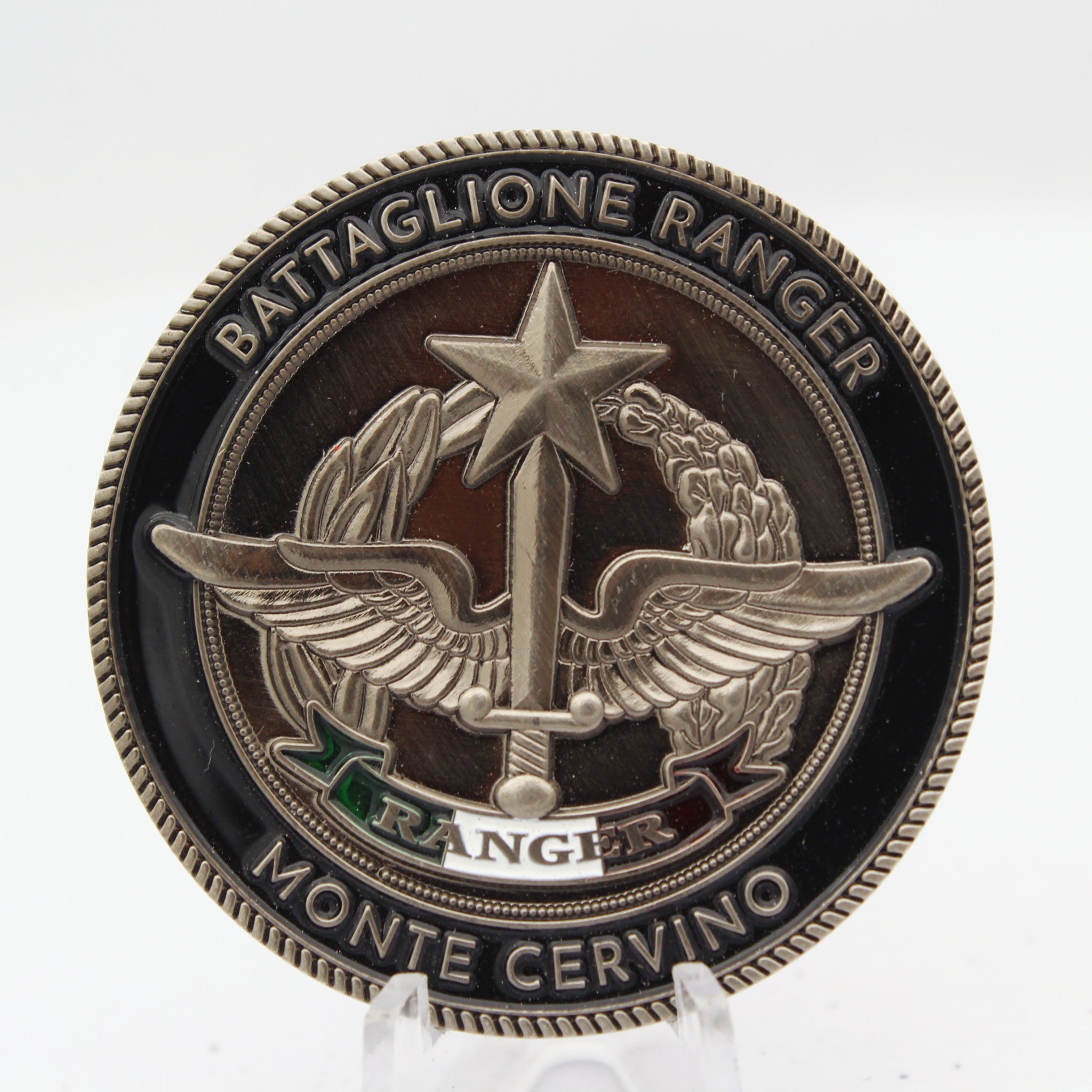 Italian Army Monte Cervino Ranger Battalion 1st Company Challenge Coin 2” Copper Collectible