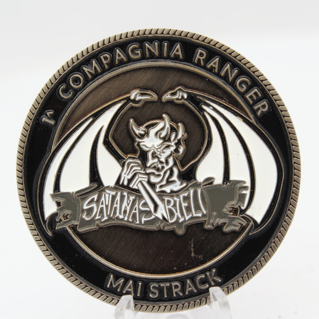 Italian Army Monte Cervino Ranger Battalion 1st Company Challenge Coin 2” Copper Collectible