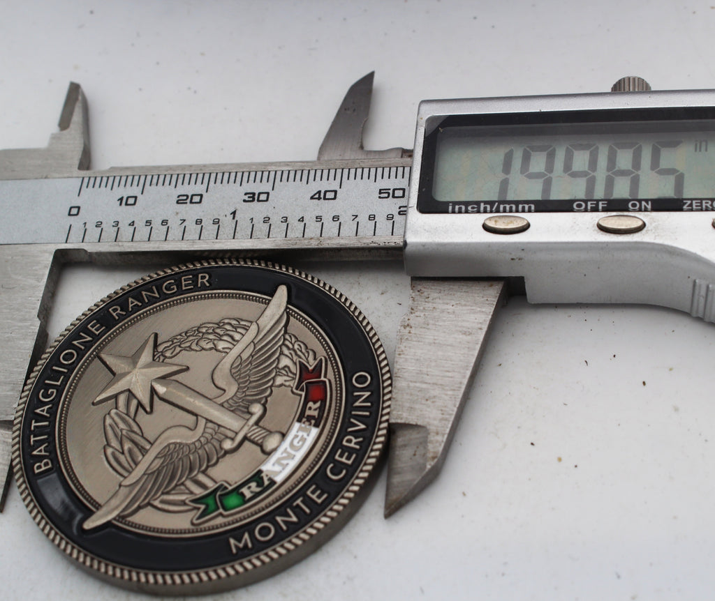 Italian Army Monte Cervino Ranger Battalion 1st Company Challenge Coin 2” Copper Collectible