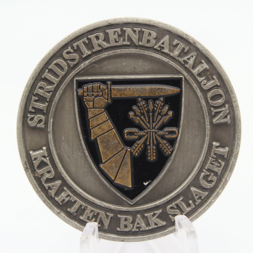 Norwegian Stridstrenbataljon Kompani 1 Challenge Coin 1.5” Copper Collectible Pre-owned