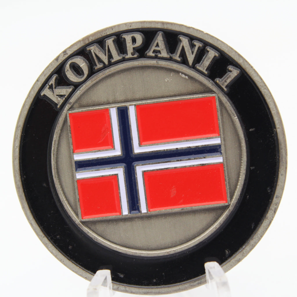 Norwegian Stridstrenbataljon Kompani 1 Challenge Coin 1.5” Copper Collectible Pre-owned