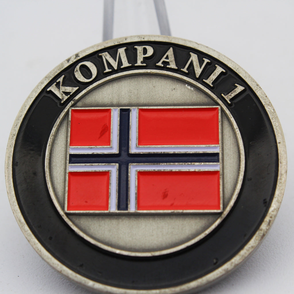Norwegian Stridstrenbataljon Kompani 1 Challenge Coin 1.5” Copper Collectible Pre-owned
