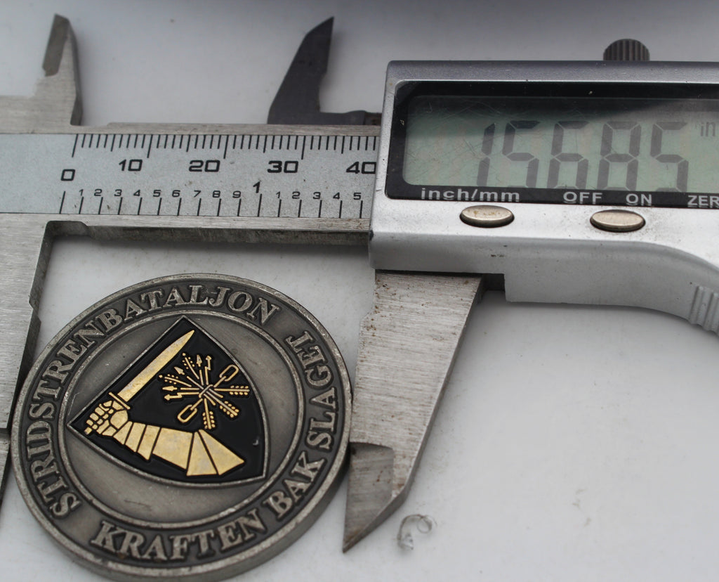 Norwegian Stridstrenbataljon Kompani 1 Challenge Coin 1.5” Copper Collectible Pre-owned