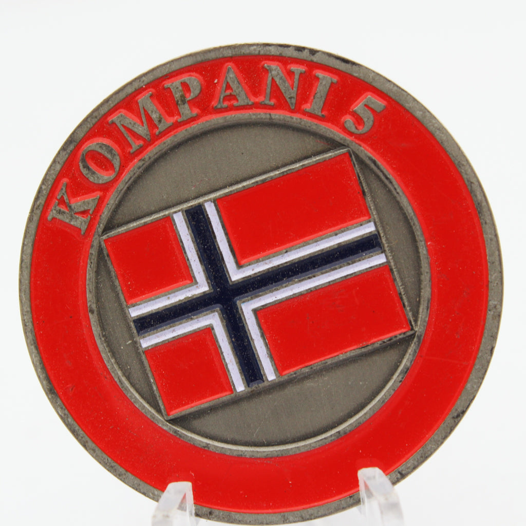 Norwegian Stridstrenbataljon Kompani 5 Challenge Coin 1.5” Copper Collectible Pre-owned