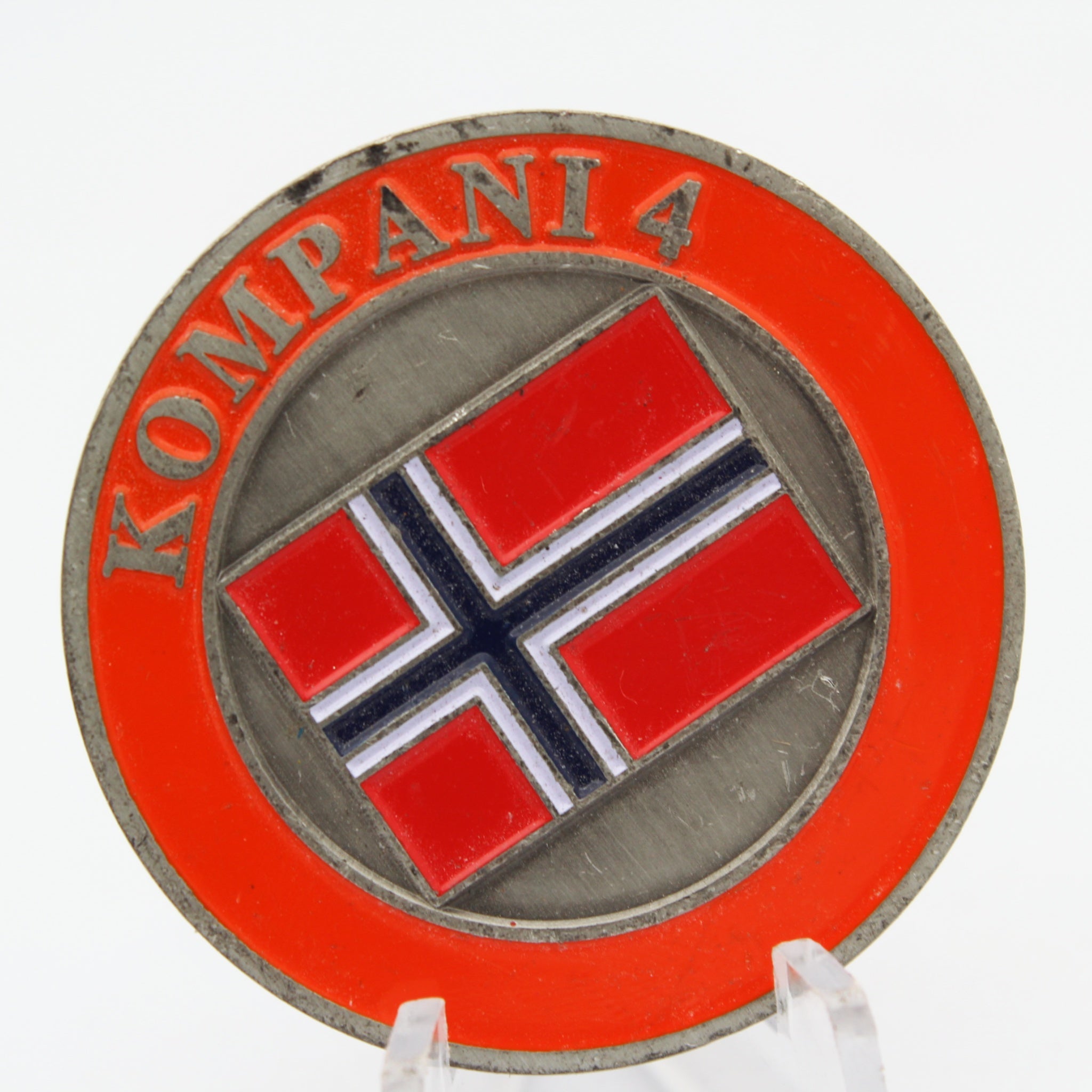 Norwegian Stridstrenbataljon Kompani 4 Challenge Coin 1.5” Copper Collectible Pre-owned