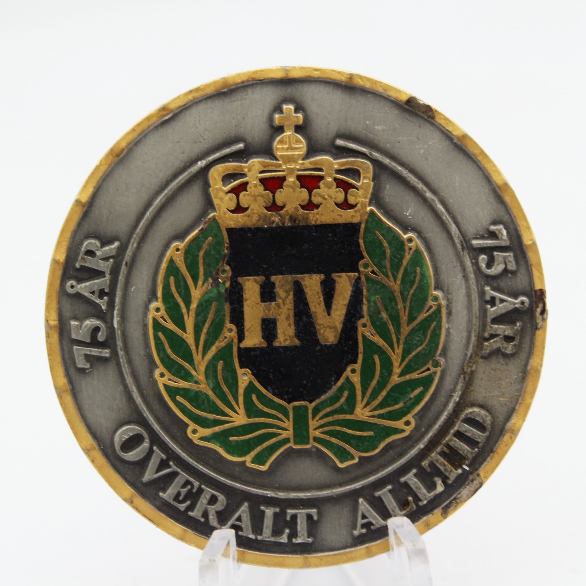 Norwegian Home Guard Finnmark HV District 17 Challenge Coin 1.75” Copper Collectible Pre-owned