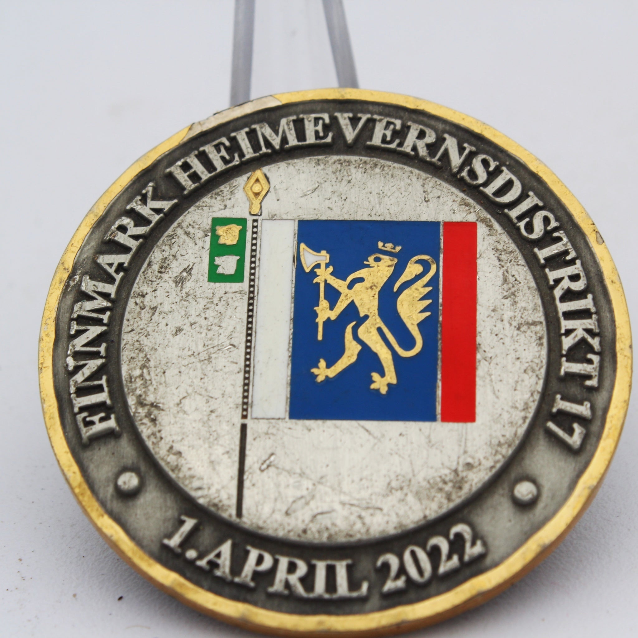 Norwegian Home Guard Finnmark HV District 17 Challenge Coin 1.75” Copper Collectible Pre-owned