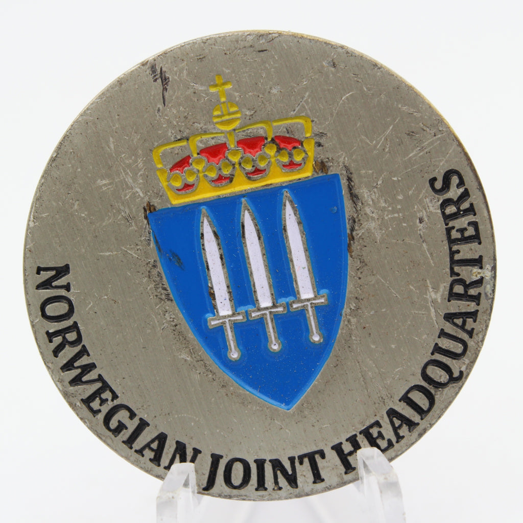Norwegian Joint Headquarters NJHQ For Excellence Challenge Coin 1.5” Copper Collectible Pre-owned