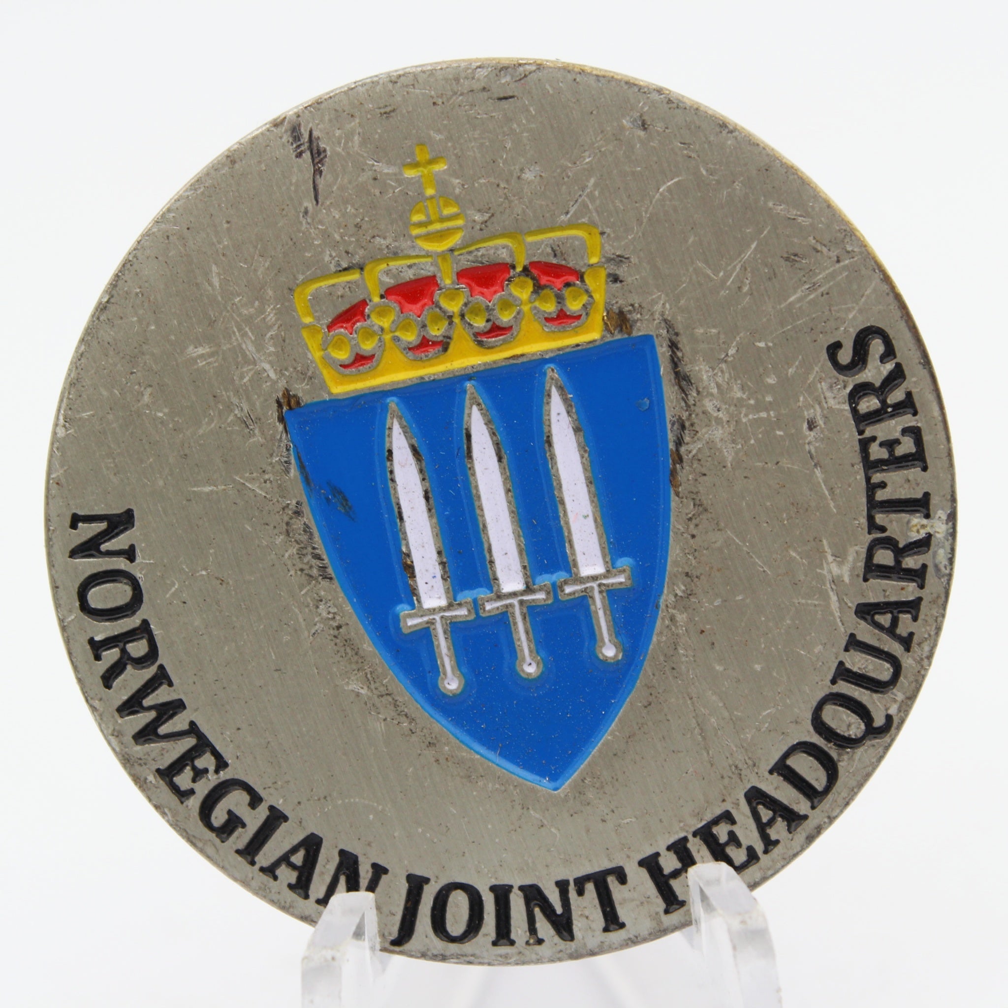 Norwegian Joint Headquarters NJHQ For Excellence Challenge Coin 1.5” Copper Collectible Pre-owned