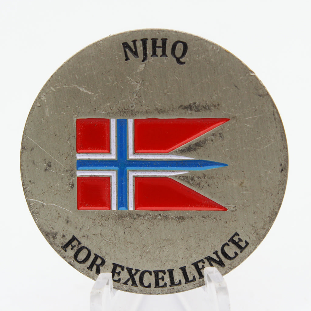Norwegian Joint Headquarters NJHQ For Excellence Challenge Coin 1.5” Copper Collectible Pre-owned
