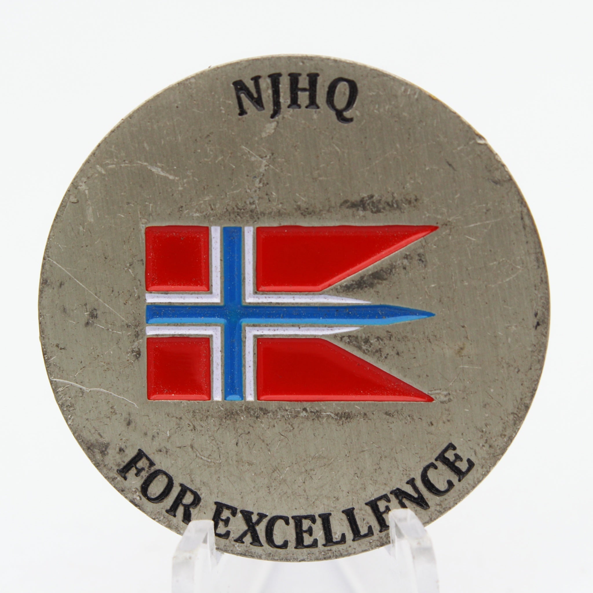 Norwegian Joint Headquarters NJHQ For Excellence Challenge Coin 1.5” Copper Collectible Pre-owned