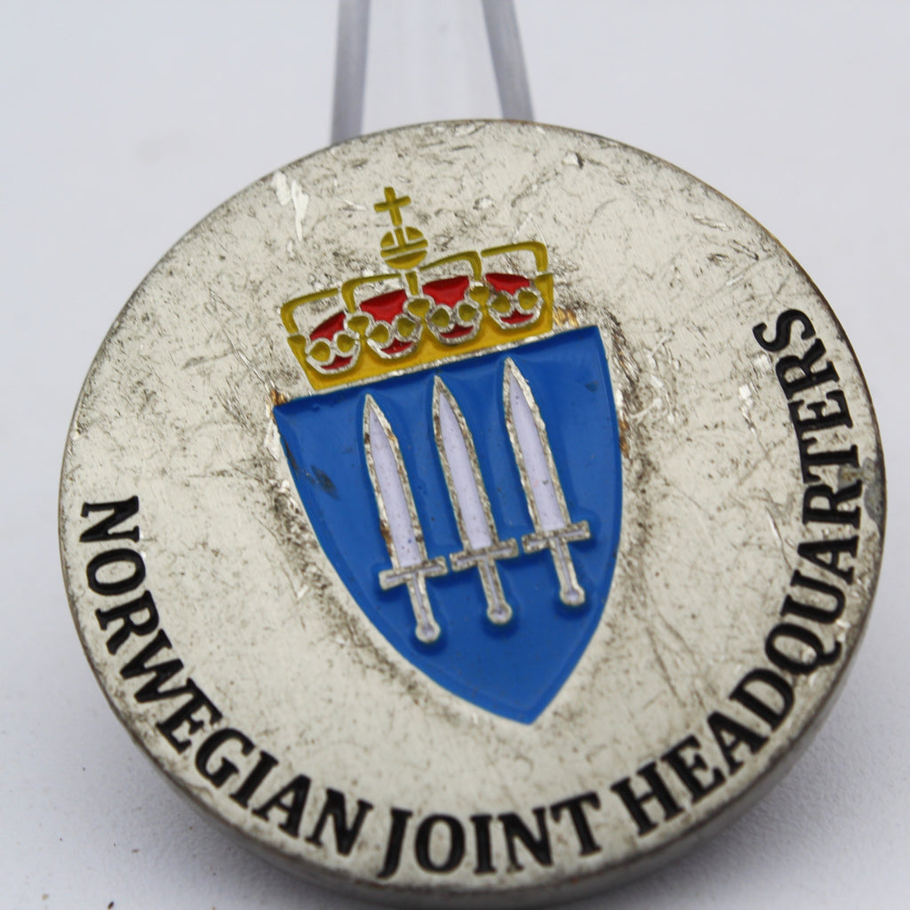 Norwegian Joint Headquarters NJHQ For Excellence Challenge Coin 1.5” Copper Collectible Pre-owned