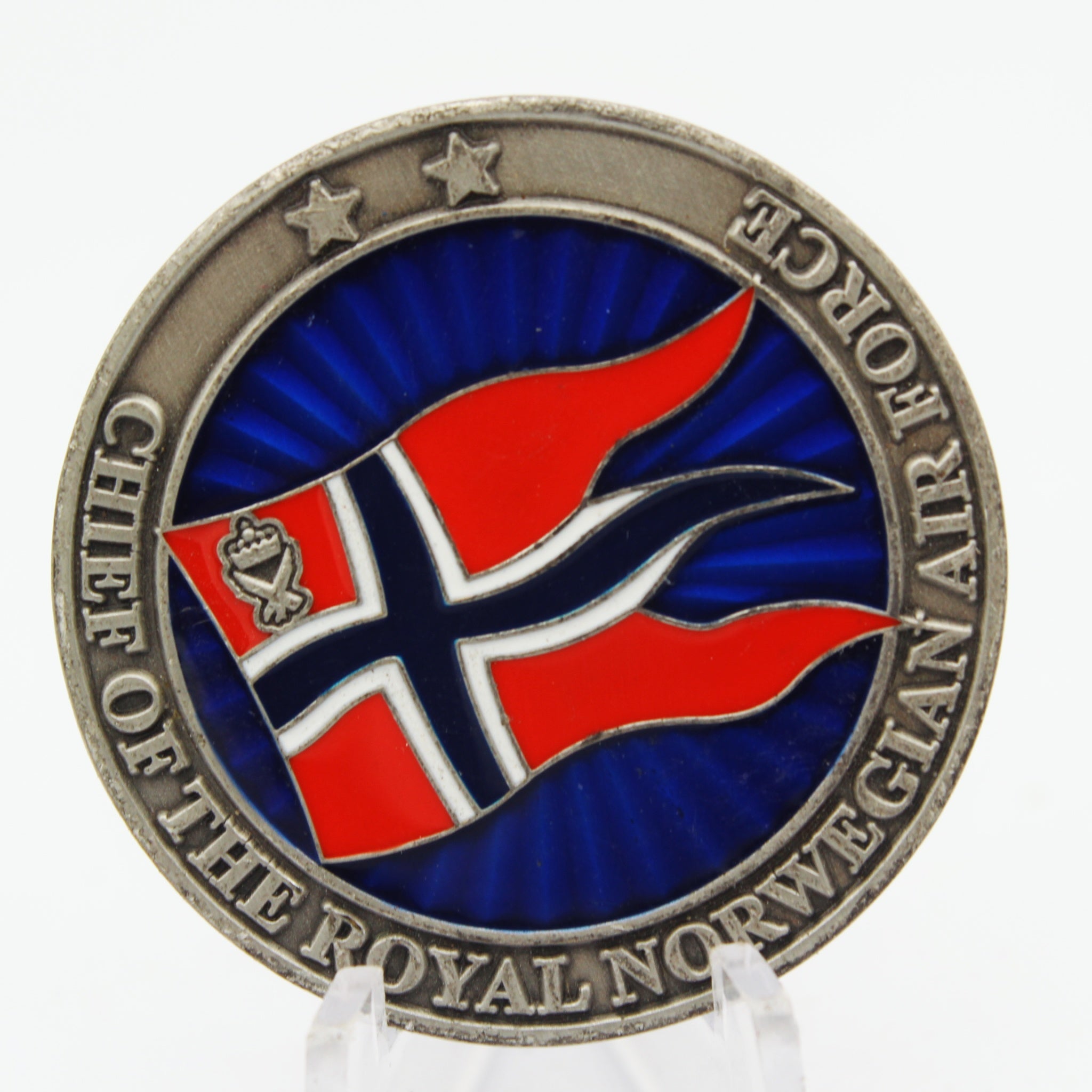 Royal Norwegian Air Force Chief Challenge Coin 1.5” Copper Collectible Pre-owned