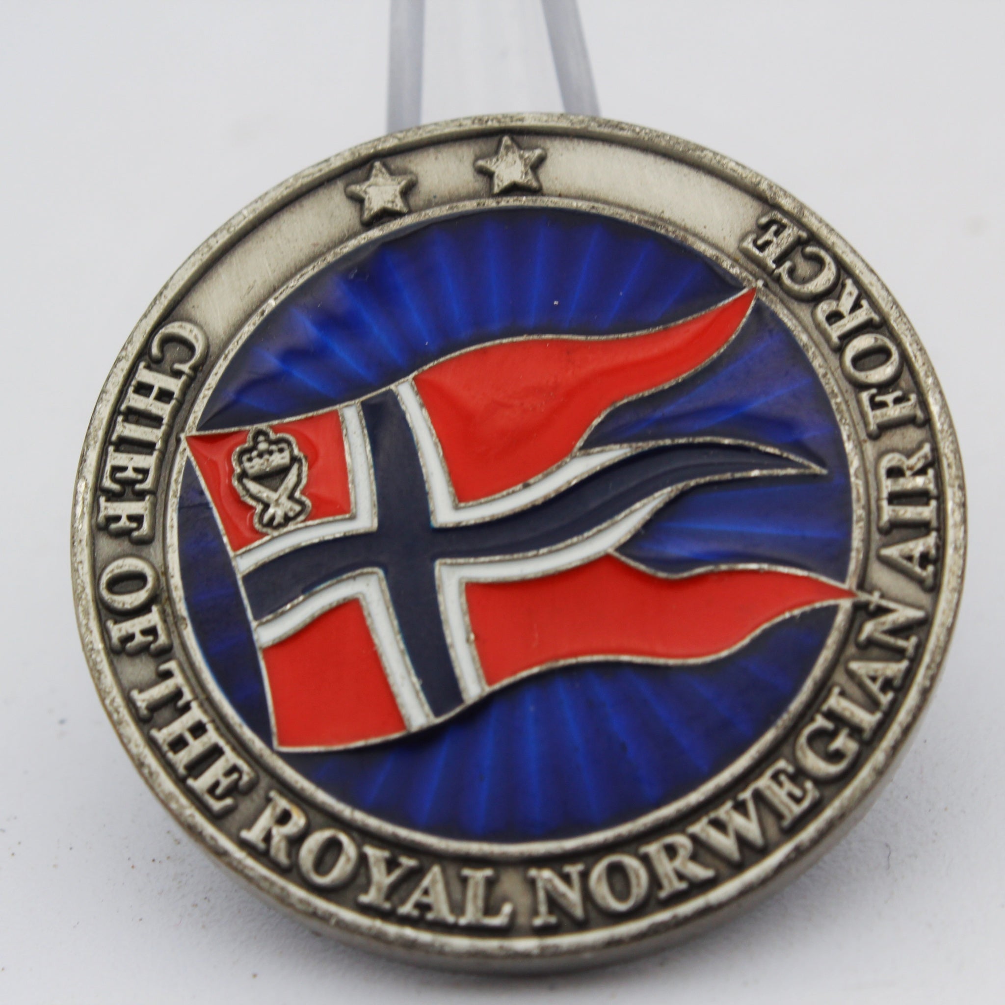 Royal Norwegian Air Force Chief Challenge Coin 1.5” Copper Collectible Pre-owned