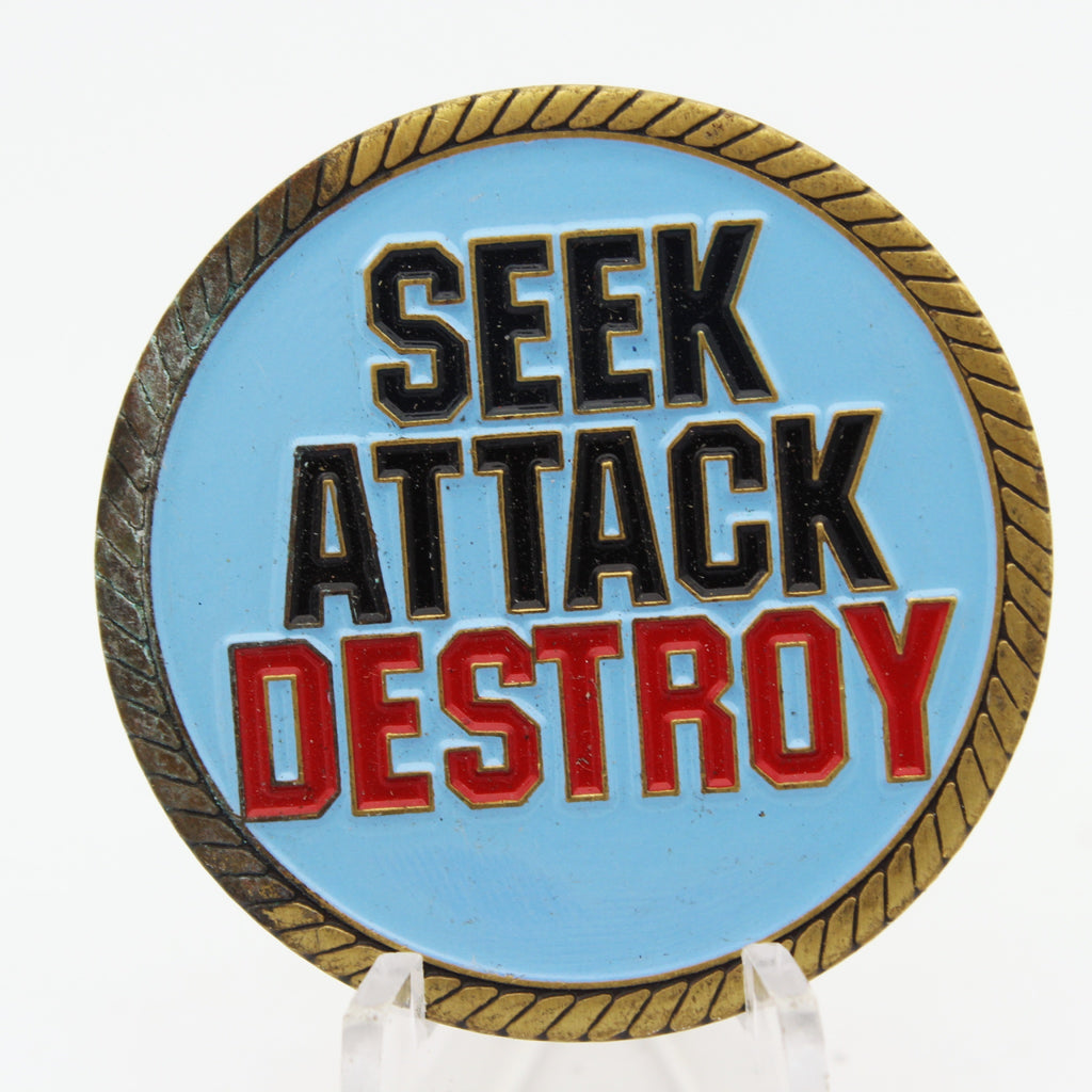 Spangdahlem Germany Seek Attack Destroy Challenge Coin 1.6” Copper Collectible Pre-owned