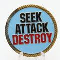 Spangdahlem Germany Seek Attack Destroy Challenge Coin 1.6” Copper Collectible Pre-owned