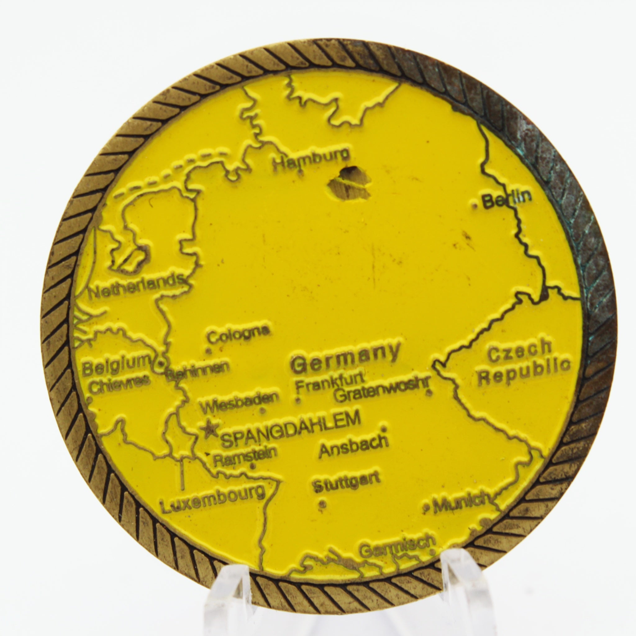 Spangdahlem Germany Seek Attack Destroy Challenge Coin 1.6” Copper Collectible Pre-owned