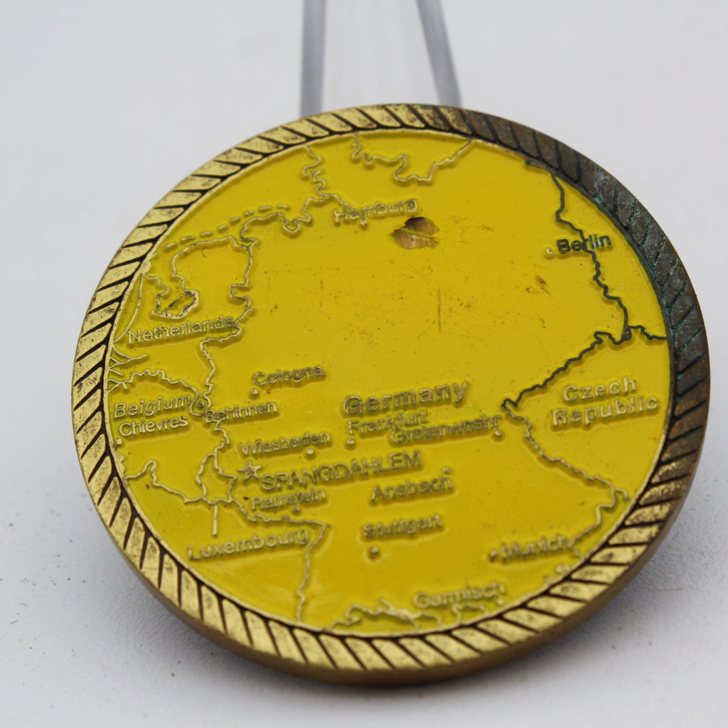 Spangdahlem Germany Seek Attack Destroy Challenge Coin 1.6” Copper Collectible Pre-owned