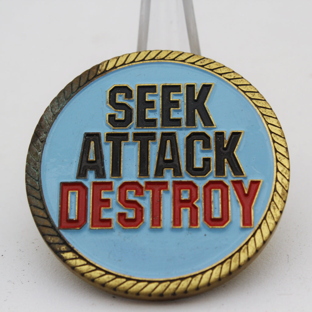 Spangdahlem Germany Seek Attack Destroy Challenge Coin 1.6” Copper Collectible Pre-owned